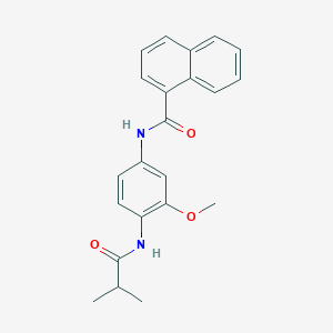 molecular formula C22H22N2O3 B244794 N-[4-(isobutyrylamino)-3-methoxyphenyl]-1-naphthamide 