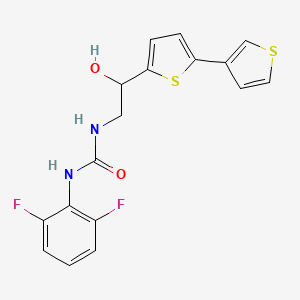molecular formula C17H14F2N2O2S2 B2447940 1-(2,6-Difluorophenyl)-3-[2-hydroxy-2-(5-thiophen-3-ylthiophen-2-yl)ethyl]urea CAS No. 2320860-16-8