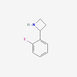 molecular formula C9H10FN B2447941 2-(2-Fluorophenyl)azetidine CAS No. 1270489-49-0