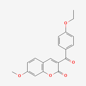 molecular formula C19H16O5 B2447946 3-(4-ethoxybenzoyl)-7-methoxy-2H-chromen-2-one CAS No. 77819-96-6
