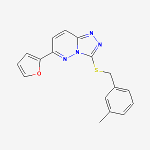 molecular formula C17H14N4OS B2447948 6-(Furan-2-yl)-3-((3-methylbenzyl)thio)-[1,2,4]triazolo[4,3-b]pyridazine CAS No. 877634-73-6