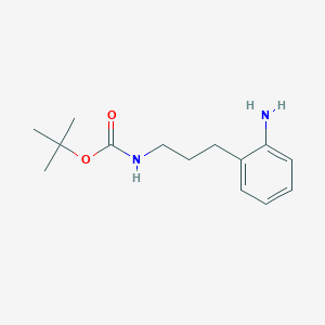molecular formula C14H22N2O2 B2447954 tert-butyl N-[3-(2-aminophenyl)propyl]carbamate CAS No. 1824292-83-2
