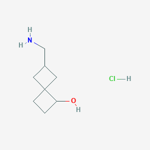 molecular formula C8H16ClNO B2447960 2-(Aminomethyl)spiro[3.3]heptan-7-ol;hydrochloride CAS No. 2413877-31-1
