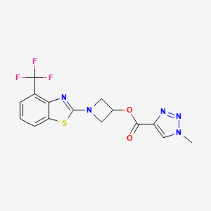 1-(4-(trifluoromethyl)benzo[d]thiazol-2-yl)azetidin-3-yl 1-methyl-1H-1,2,3-triazole-4-carboxylate