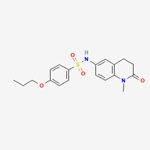 molecular formula C19H22N2O4S B2447971 N-(1-methyl-2-oxo-1,2,3,4-tetrahydroquinolin-6-yl)-4-propoxybenzenesulfonamide CAS No. 921915-96-0