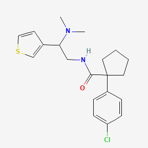 1-(4-chlorophenyl)-N-(2-(dimethylamino)-2-(thiophen-3-yl)ethyl)cyclopentanecarboxamide