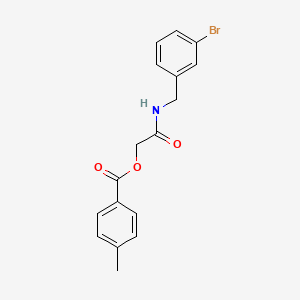 molecular formula C17H16BrNO3 B2447999 2-((3-Bromobenzyl)amino)-2-oxoethyl 4-methylbenzoate CAS No. 1291852-05-5