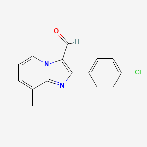 2-(4-Chlorophenyl)-8-methylimidazo[1,2-a]pyridine-3-carbaldehyde