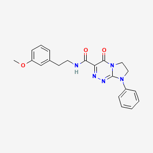 molecular formula C21H21N5O3 B2448004 N-(3-methoxyphenethyl)-4-oxo-8-phenyl-4,6,7,8-tetrahydroimidazo[2,1-c][1,2,4]triazine-3-carboxamide CAS No. 946360-29-8