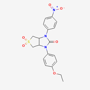 molecular formula C19H19N3O6S B2448007 1-(4-ethoxyphenyl)-3-(4-nitrophenyl)tetrahydro-1H-thieno[3,4-d]imidazol-2(3H)-one 5,5-dioxide CAS No. 873811-10-0