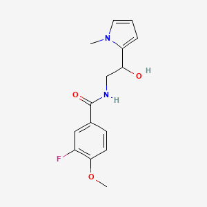 3-fluoro-N-(2-hydroxy-2-(1-methyl-1H-pyrrol-2-yl)ethyl)-4-methoxybenzamide
