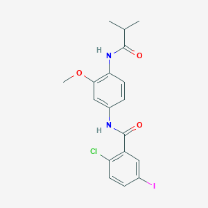 molecular formula C18H18ClIN2O3 B244801 2-chloro-5-iodo-N-[4-(isobutyrylamino)-3-methoxyphenyl]benzamide 