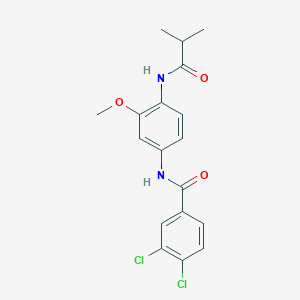 molecular formula C18H18Cl2N2O3 B244802 3,4-dichloro-N-[4-(isobutyrylamino)-3-methoxyphenyl]benzamide 