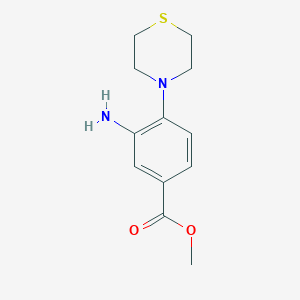 molecular formula C12H16N2O2S B2448022 3-氨基-4-(1,4-噻嗪-4-基)苯甲酸甲酯 CAS No. 882747-88-8