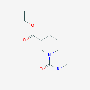 molecular formula C11H20N2O3 B2448024 Ethyl 1-[(dimethylamino)carbonyl]piperidine-3-carboxylate CAS No. 831200-03-4