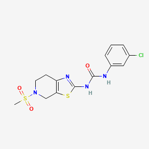 1-(3-Chlorophenyl)-3-(5-(methylsulfonyl)-4,5,6,7-tetrahydrothiazolo[5,4-c]pyridin-2-yl)urea