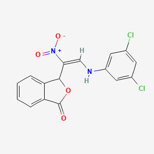 3-[(E)-2-[(3,5-dichlorophenyl)amino]-1-nitroethenyl]-1,3-dihydro-2-benzofuran-1-one
