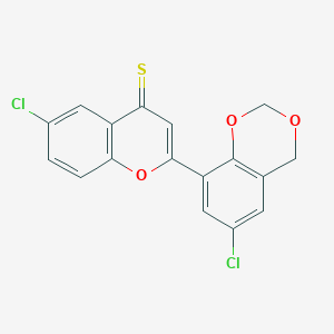molecular formula C17H10Cl2O3S B2448041 6-chloro-2-(6-chloro-4H-benzo[d][1,3]dioxin-8-yl)-4H-chromene-4-thione CAS No. 147723-21-5