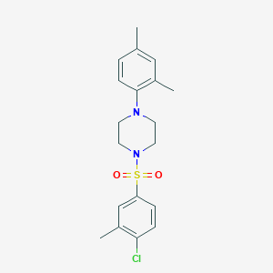 molecular formula C19H23ClN2O2S B2448046 1-(4-Chloro-3-methylbenzenesulfonyl)-4-(2,4-dimethylphenyl)piperazine CAS No. 865591-41-9