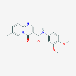 molecular formula C18H17N3O4 B2448052 N-(3,4-dimethoxyphenyl)-7-methyl-4-oxo-4H-pyrido[1,2-a]pyrimidine-3-carboxamide CAS No. 877650-01-6