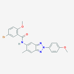 5-bromo-2-methoxy-N-[2-(4-methoxyphenyl)-6-methyl-2H-benzotriazol-5-yl]benzamide