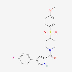(4-(4-fluorophenyl)-1H-pyrrol-2-yl)(4-((4-methoxyphenyl)sulfonyl)piperidin-1-yl)methanone