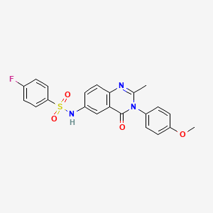4-fluoro-N-(3-(4-methoxyphenyl)-2-methyl-4-oxo-3,4-dihydroquinazolin-6-yl)benzenesulfonamide