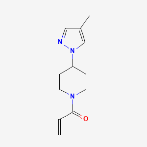 1-[4-(4-methyl-1H-pyrazol-1-yl)piperidin-1-yl]prop-2-en-1-one