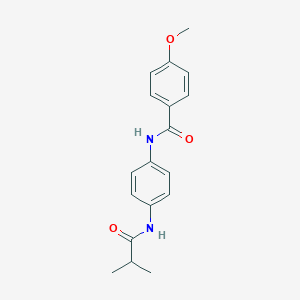 molecular formula C18H20N2O3 B244807 N-[4-(isobutyrylamino)phenyl]-4-methoxybenzamide 