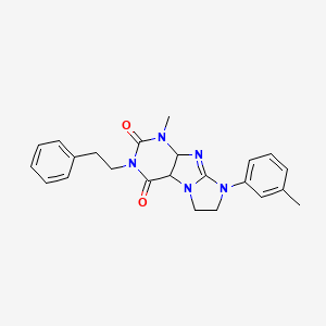 1-methyl-8-(3-methylphenyl)-3-(2-phenylethyl)-1H,2H,3H,4H,6H,7H,8H-imidazo[1,2-g]purine-2,4-dione