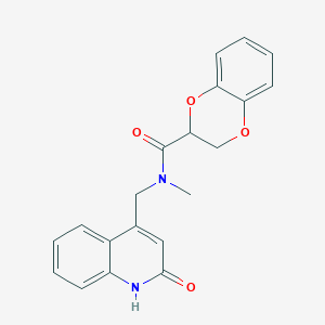 N-[(2-hydroxyquinolin-4-yl)methyl]-N-methyl-2,3-dihydro-1,4-benzodioxine-2-carboxamide