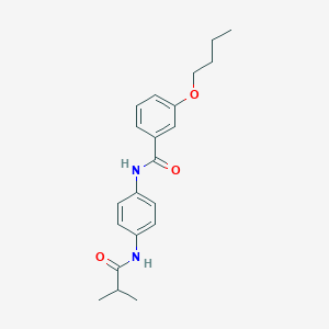 molecular formula C21H26N2O3 B244808 3-butoxy-N-[4-(isobutyrylamino)phenyl]benzamide 