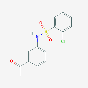 molecular formula C14H12ClNO3S B2448084 N-(3-acetylphenyl)-2-chlorobenzenesulfonamide CAS No. 338966-22-6