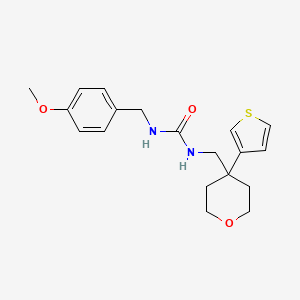 1-(4-methoxybenzyl)-3-((4-(thiophen-3-yl)tetrahydro-2H-pyran-4-yl)methyl)urea