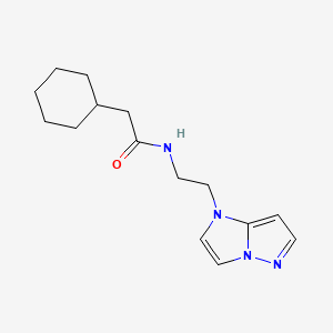 N-(2-(1H-imidazo[1,2-b]pyrazol-1-yl)ethyl)-2-cyclohexylacetamide