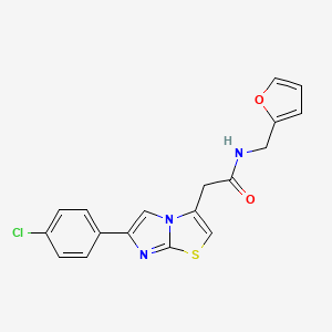 2-(6-(4-chlorophenyl)imidazo[2,1-b]thiazol-3-yl)-N-(furan-2-ylmethyl)acetamide