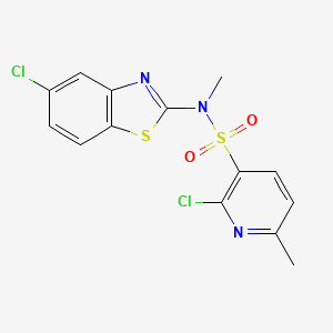 2-chloro-N-(5-chloro-1,3-benzothiazol-2-yl)-N,6-dimethylpyridine-3-sulfonamide