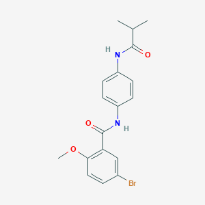 molecular formula C18H19BrN2O3 B244810 5-bromo-N-[4-(isobutyrylamino)phenyl]-2-methoxybenzamide 