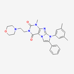 8-(3,5-dimethylphenyl)-1-methyl-3-(2-morpholinoethyl)-7-phenyl-1H-imidazo[2,1-f]purine-2,4(3H,8H)-dione