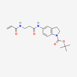 Tert-butyl 5-[3-(prop-2-enoylamino)propanoylamino]-2,3-dihydroindole-1-carboxylate