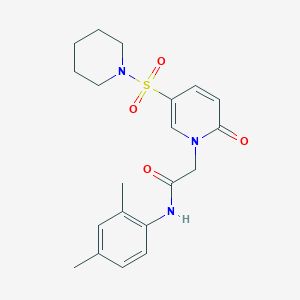 molecular formula C20H25N3O4S B2448113 N-(2,4-dimethylphenyl)-2-[2-oxo-5-(piperidin-1-ylsulfonyl)pyridin-1(2H)-yl]acetamide CAS No. 1359647-44-1