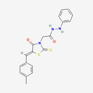 (Z)-2-(5-(4-methylbenzylidene)-4-oxo-2-thioxothiazolidin-3-yl)-N'-phenylacetohydrazide