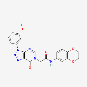 N-(2,3-dihydrobenzo[b][1,4]dioxin-6-yl)-2-(3-(3-methoxyphenyl)-7-oxo-3H-[1,2,3]triazolo[4,5-d]pyrimidin-6(7H)-yl)acetamide