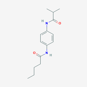 molecular formula C15H22N2O2 B244812 N-[4-(isobutyrylamino)phenyl]pentanamide 