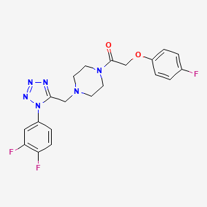 1-(4-((1-(3,4-difluorophenyl)-1H-tetrazol-5-yl)methyl)piperazin-1-yl)-2-(4-fluorophenoxy)ethanone