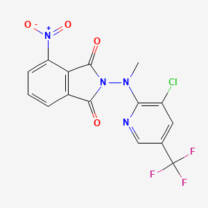 molecular formula C15H8ClF3N4O4 B2448127 2-[[3-chloro-5-(trifluoromethyl)-2-pyridinyl](methyl)amino]-4-nitro-1H-isoindole-1,3(2H)-dione CAS No. 339278-05-6