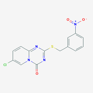 7-Chloro-2-[(3-nitrophenyl)methylsulfanyl]pyrido[1,2-a][1,3,5]triazin-4-one
