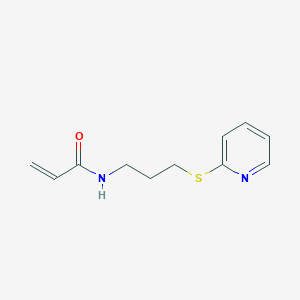 molecular formula C11H14N2OS B2448133 N-(3-Pyridin-2-ylsulfanylpropyl)prop-2-enamide CAS No. 2305503-06-2