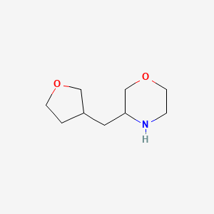 molecular formula C9H17NO2 B2448134 3-(Oxolan-3-ylmethyl)morpholine CAS No. 2137629-93-5