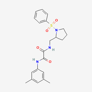 N1-(3,5-dimethylphenyl)-N2-((1-(phenylsulfonyl)pyrrolidin-2-yl)methyl)oxalamide